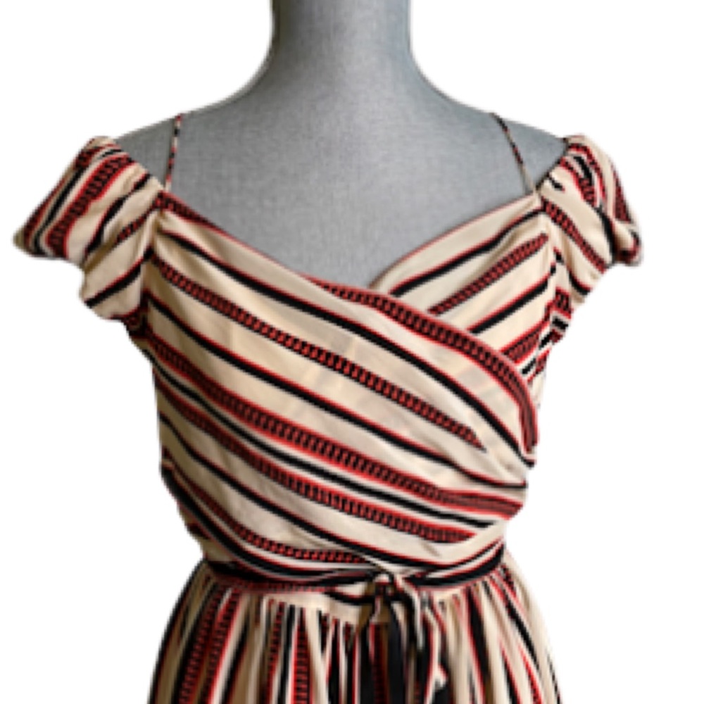 ANNA SUI ~ SILK STRIPED DRESS - Picture 10 of 10